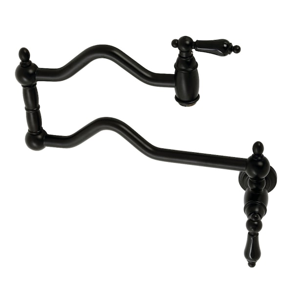 KS2100PKL Duchess Wall Mount Pot Filler, Matte Black